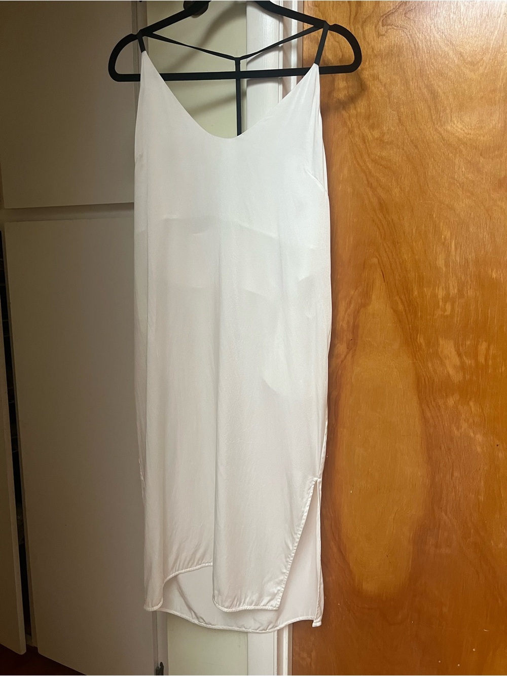 Lunya 100% Silk Slip Dress White XL NWOT